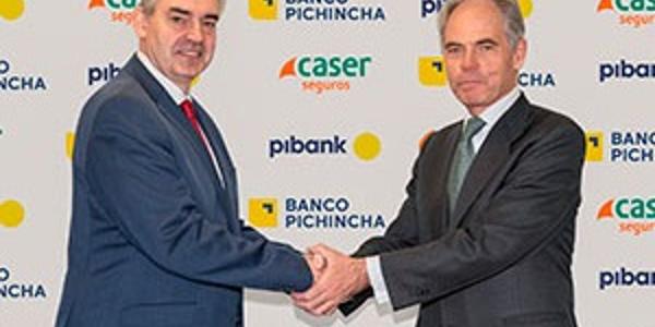 Banco Pichincha y Pibank distribuirán en exclusiva seguros de Hogar y Vida Riesgo de Caser